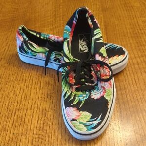 Vans Off the Wall Floral Tropical Hawaiian Shoes Women Size-8 - Mens Size-6.5